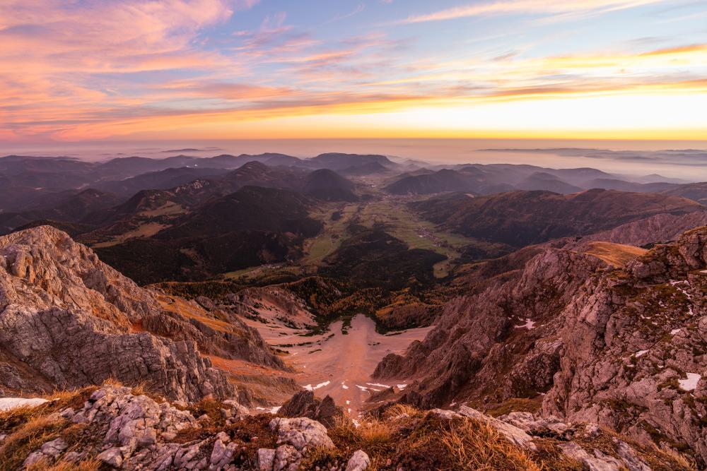 A magical sunrise from Lower Austria's highest peak, Schneeberg