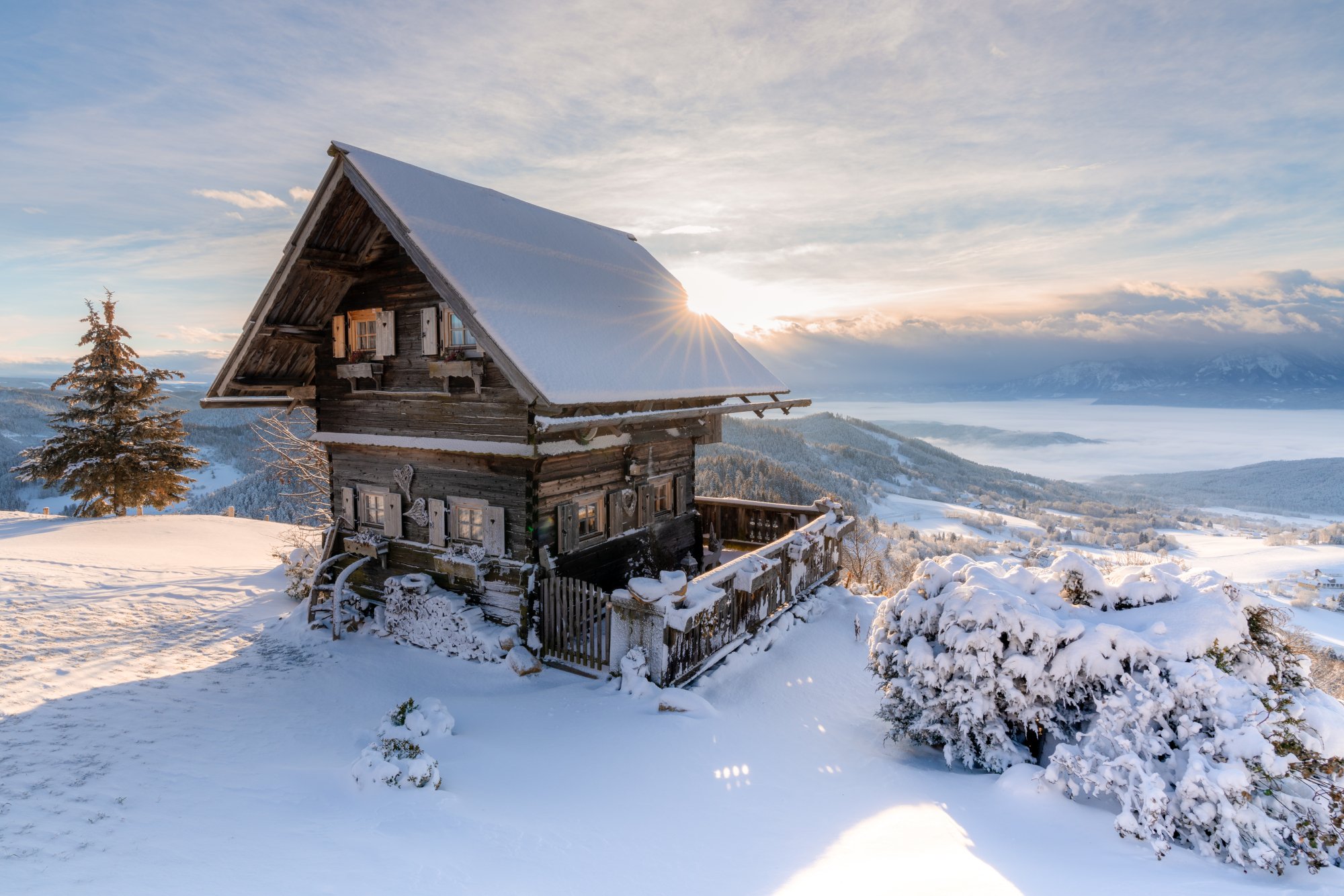 Magdalensberg winter, Carinthia, Austria