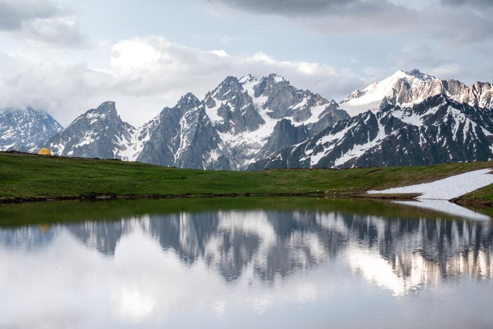 Afterstorm reflections at Koruldi lakes, Georgia