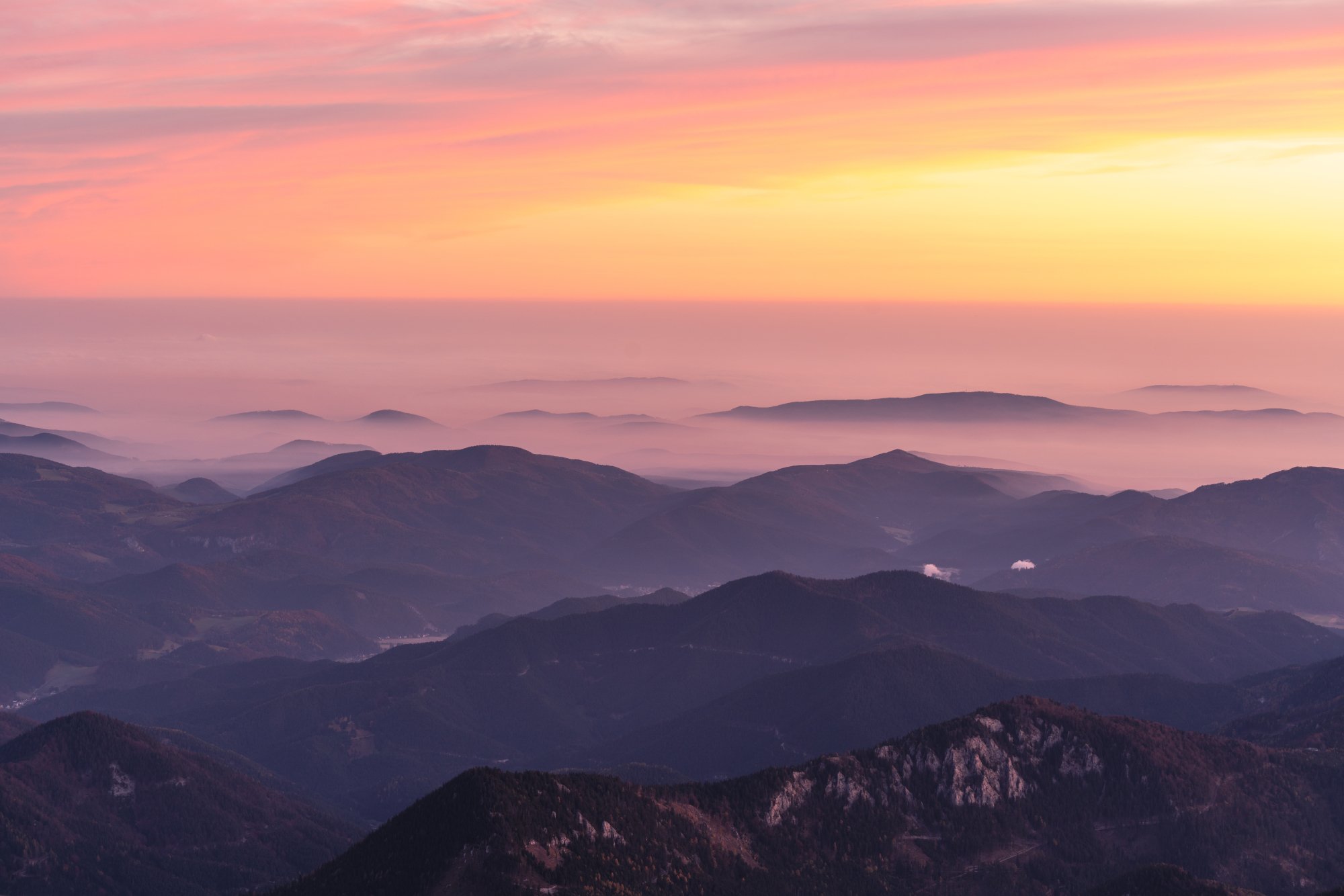 Schneeberg sunrise, Austria