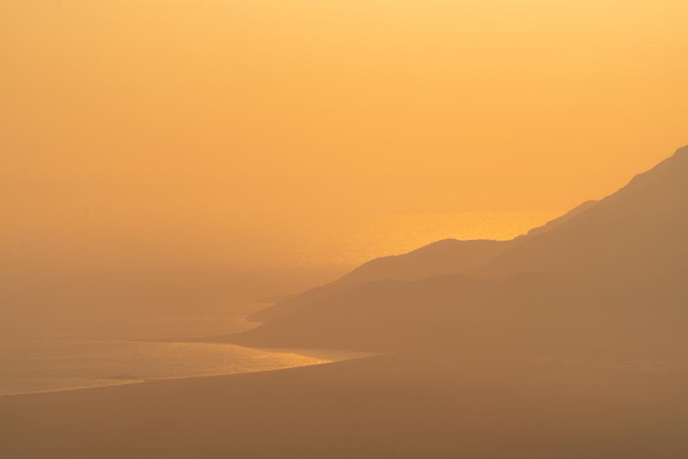Warm hazy sunset, Patara Beach, Turkey