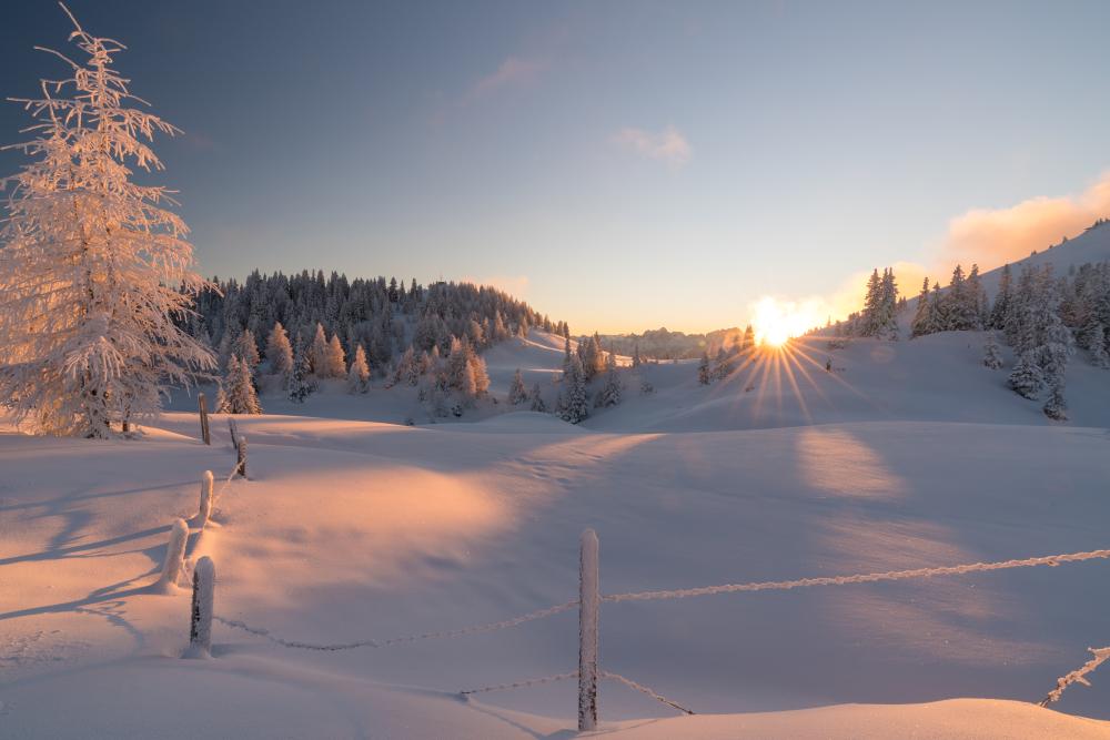 Sunset in Dobratsch Nature Park, Austria