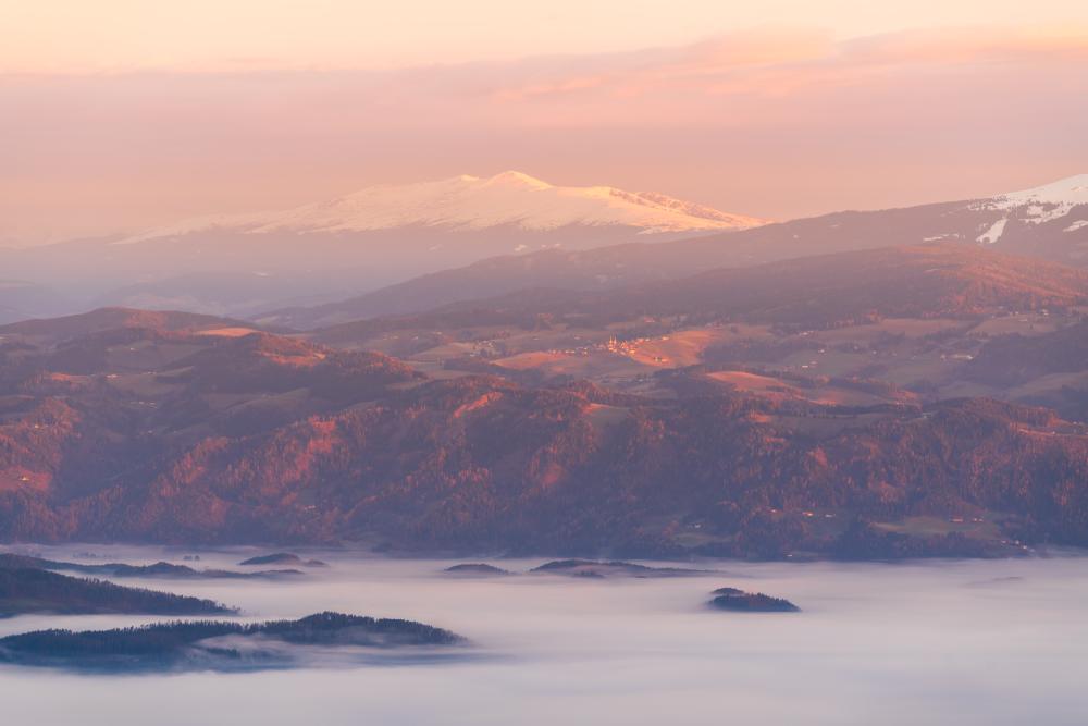 Diex from the Karawanken mountains, Carinthia, Austria