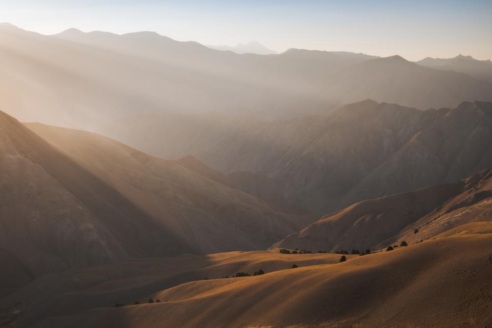 Sunrise in Kyrgy mountains