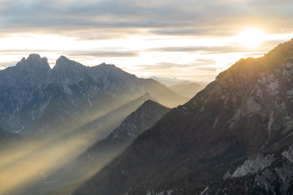 Sunset at Ennstalerhütte, Austria