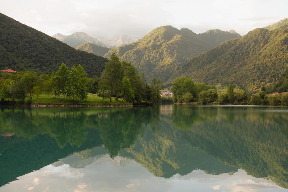 Afternoon light, Most na So\u010di, Slovenia