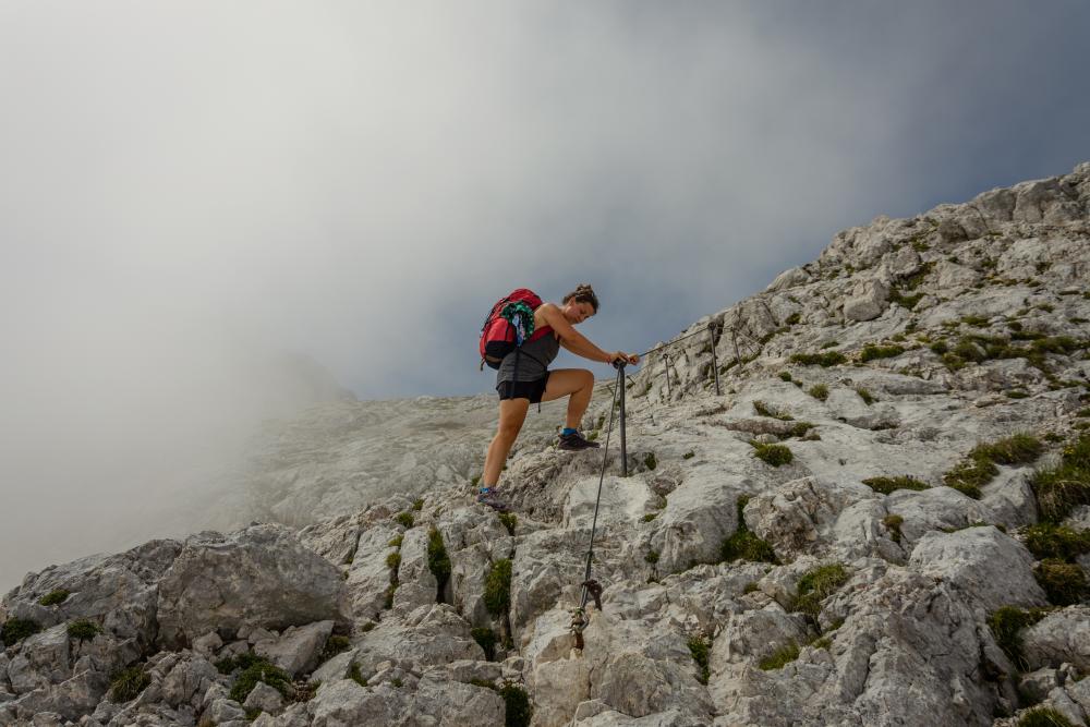 Climbing on mount Triglav, Slovenia