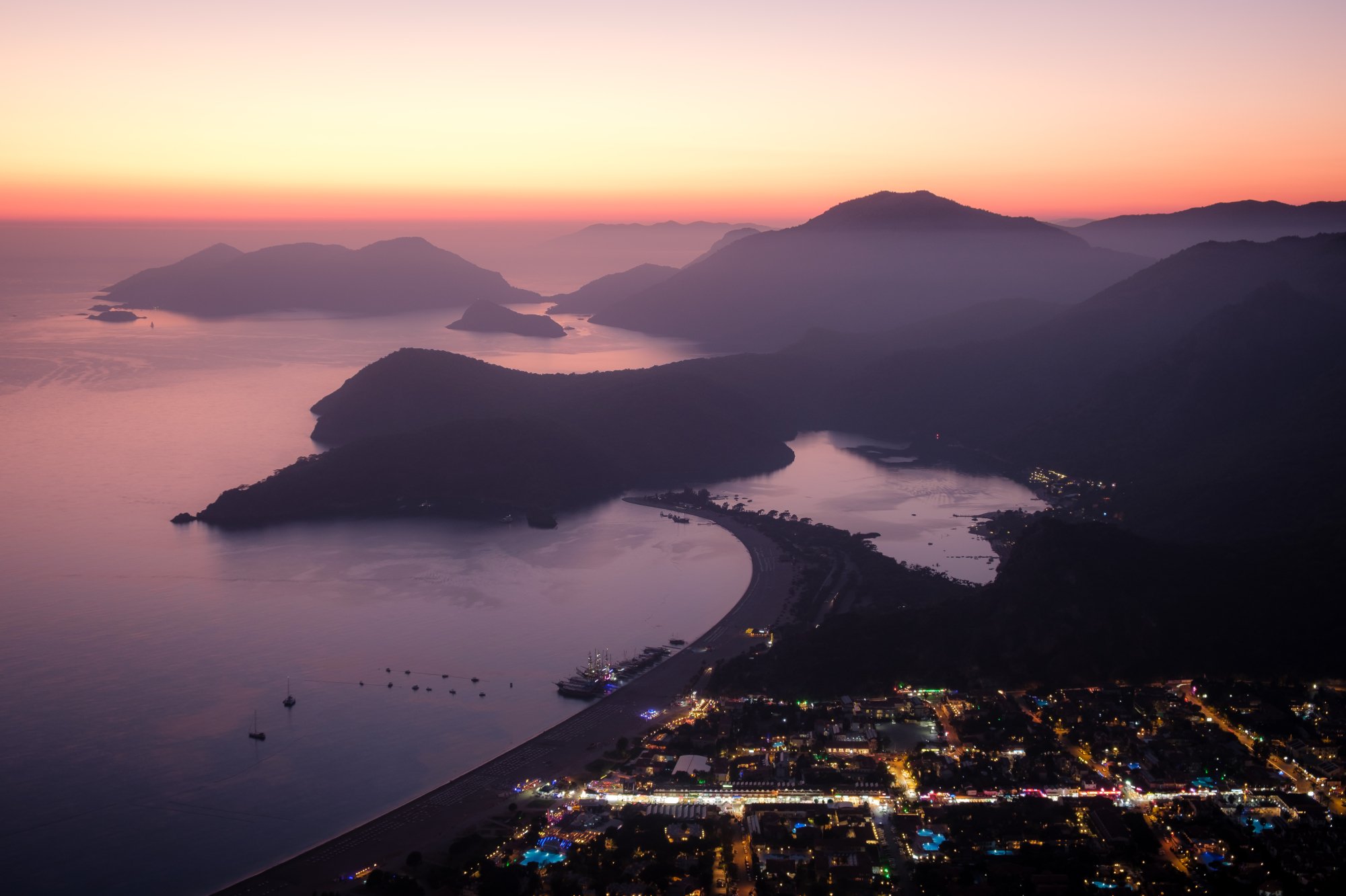 Sunset over Ölüdeniz from the Lycian Trail, Turkey