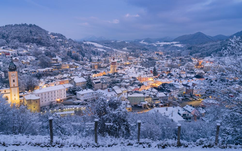 Winter in Waidhofen an der Ybbs, Austria